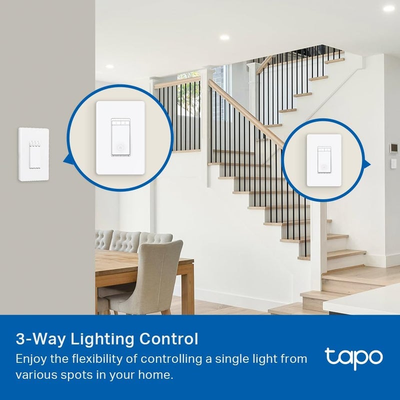 tapo TP-Link Smart 3 Way Dimmer Switch KIT, Matter Compatible, Energy Monitoring, Neutral Wire Required, Works with Alexa, Siri, Google Home, SmartThings, UL Certified, 2.4GHZ Wi-Fi, S515D KIT - Image 3